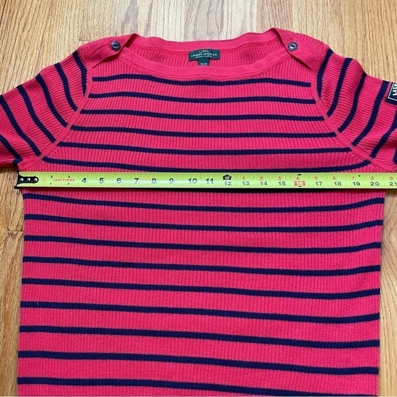RALPH LAUREN Ribbed Nautical Stripe Boatneck Bateau Long Sleeve Cotton Shirt Top - Picture 9 of 16